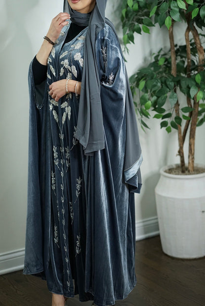 LUXURY VELVET EMBELLISHED CAPE