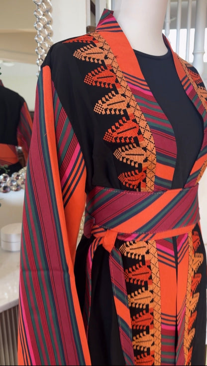 Palestinian Tatreez chamikh Bshit Cardigan abaya