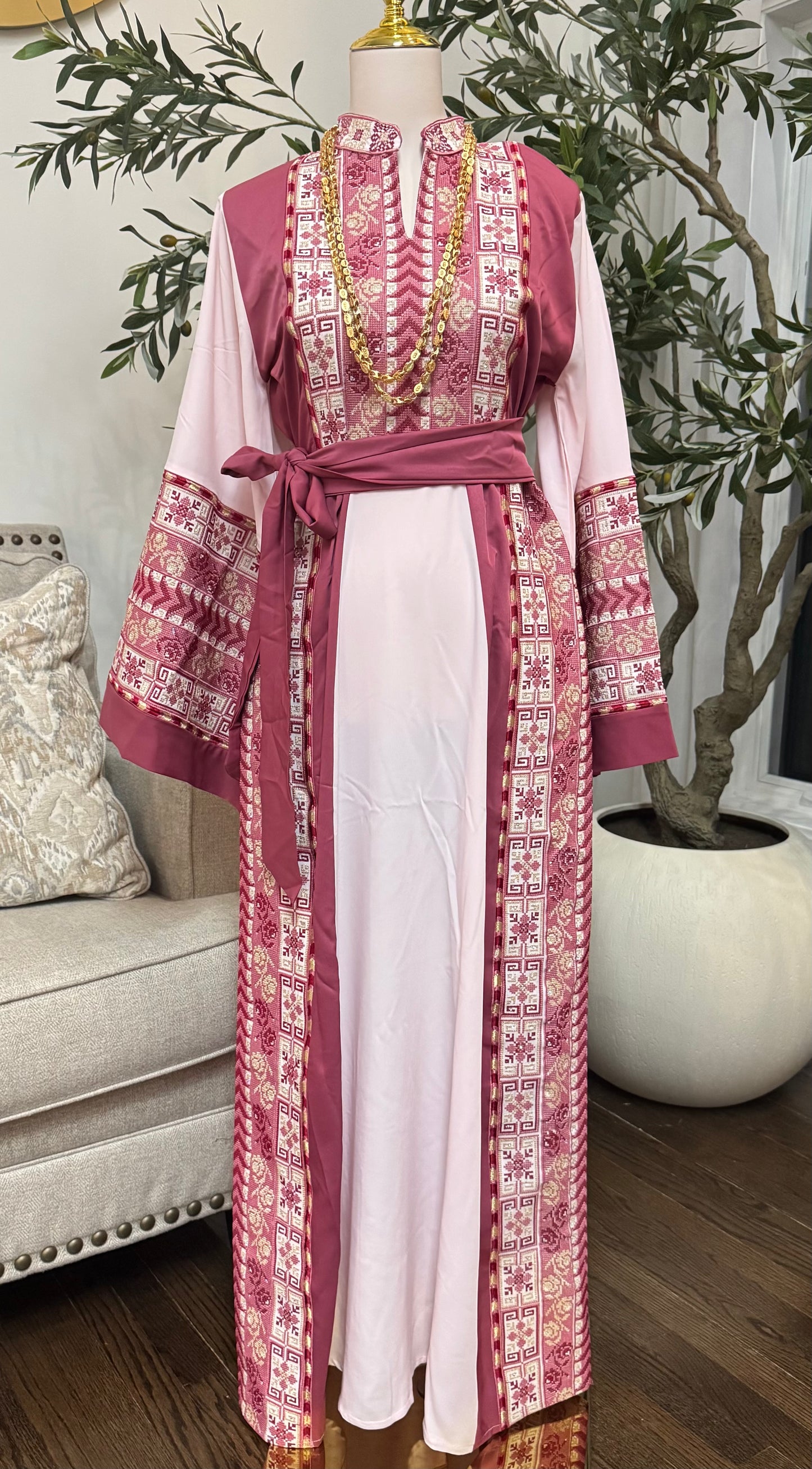 Palestinian Heritage Embroidered Tatreez Thobe