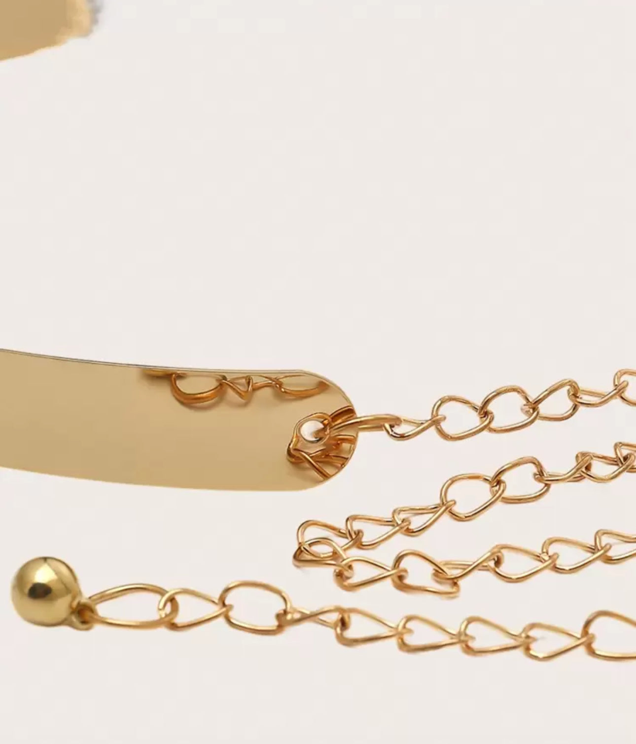 Metallic gold or Silver adjustable waist Belt