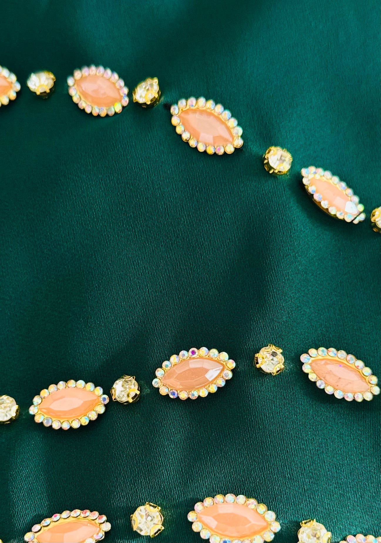 Embellished Open Abaya With Handwork Glass Beads wide Sleeves