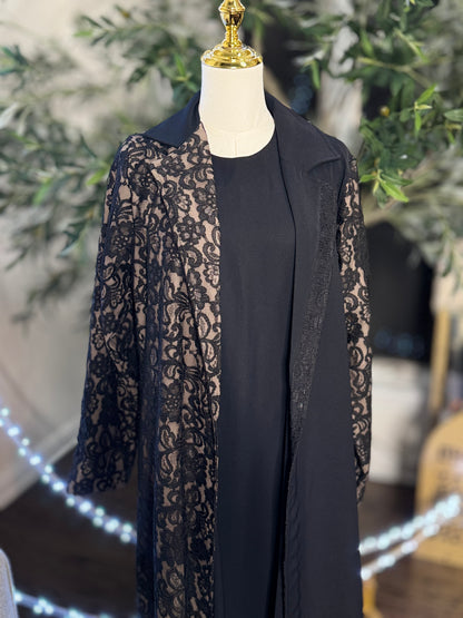 Formal Dantel Lace Abaya set