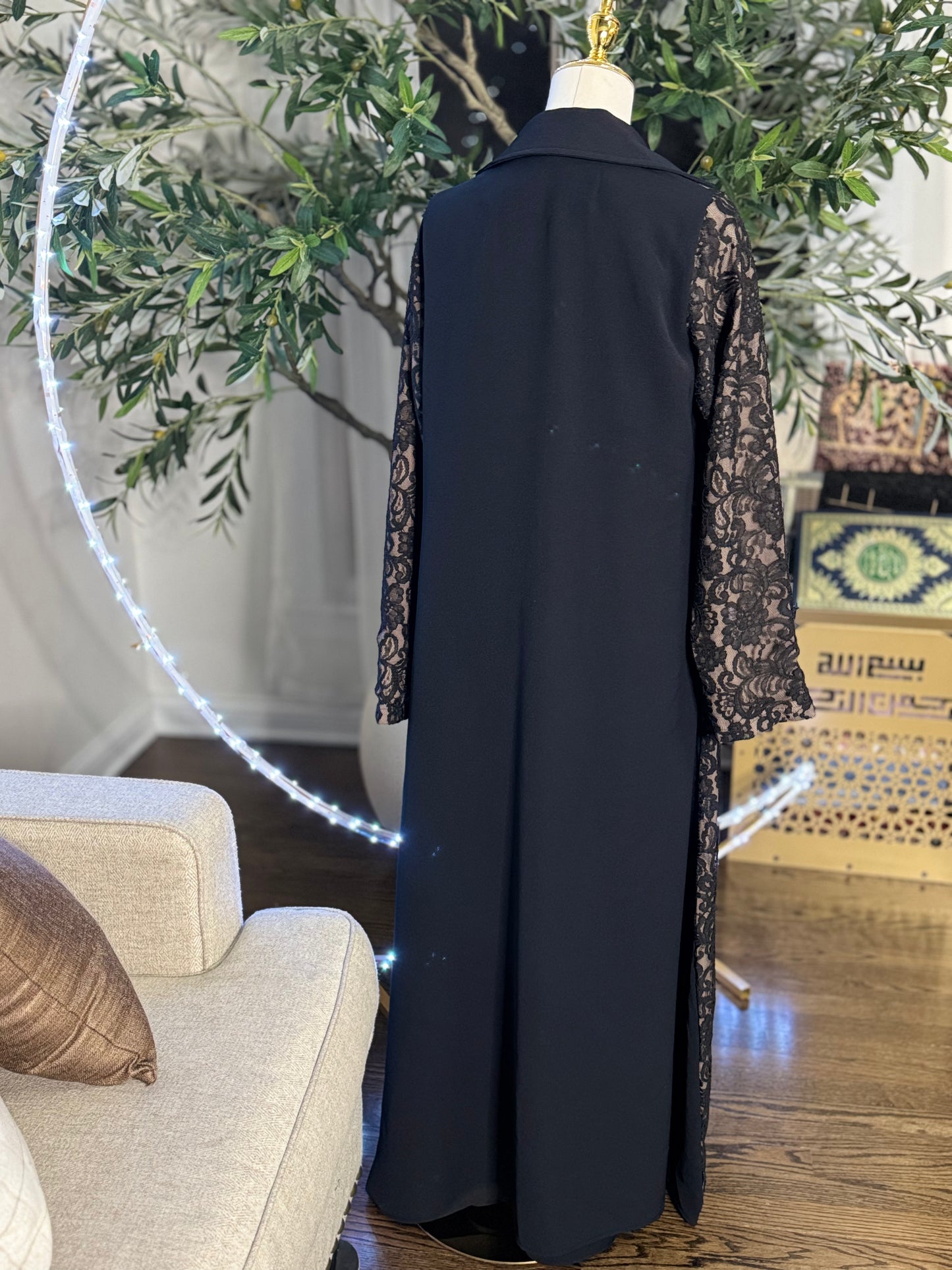 Formal Dantel Lace Abaya set