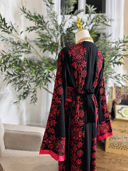 Palestinian Red Tatreez Traditional Thobe