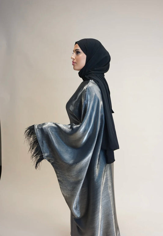 BUTTERFLY ABAYA Feather Cuff Details