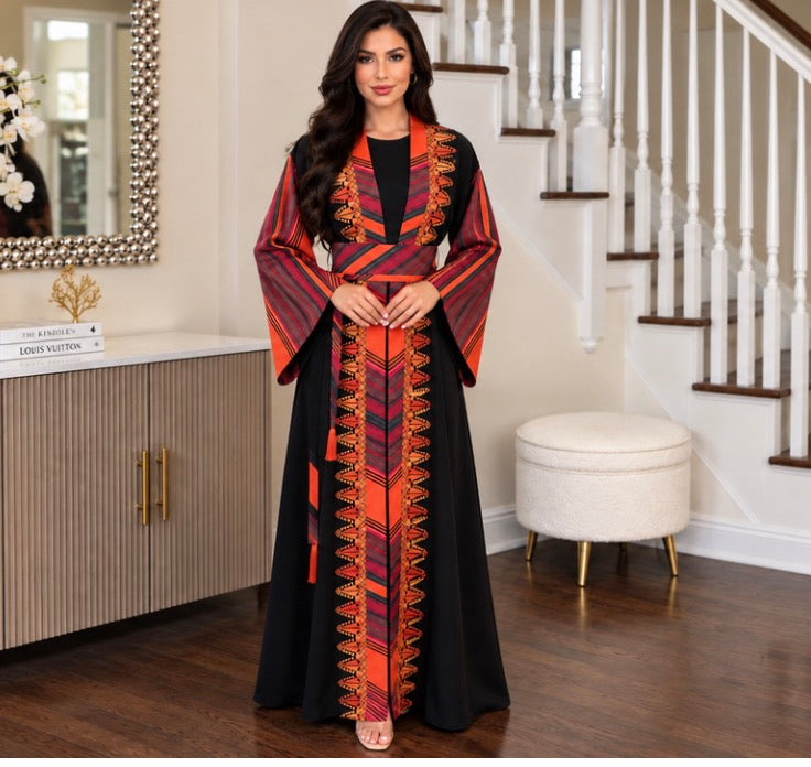 Palestinian Tatreez chamikh Bshit Cardigan abaya
