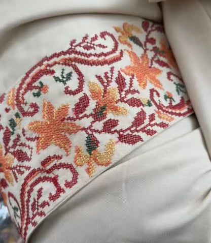 Embroidered open Abaya