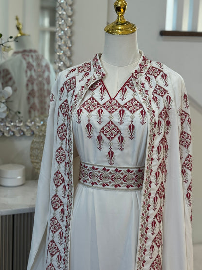 3 Pcs Tatreez Embroidered Thobe