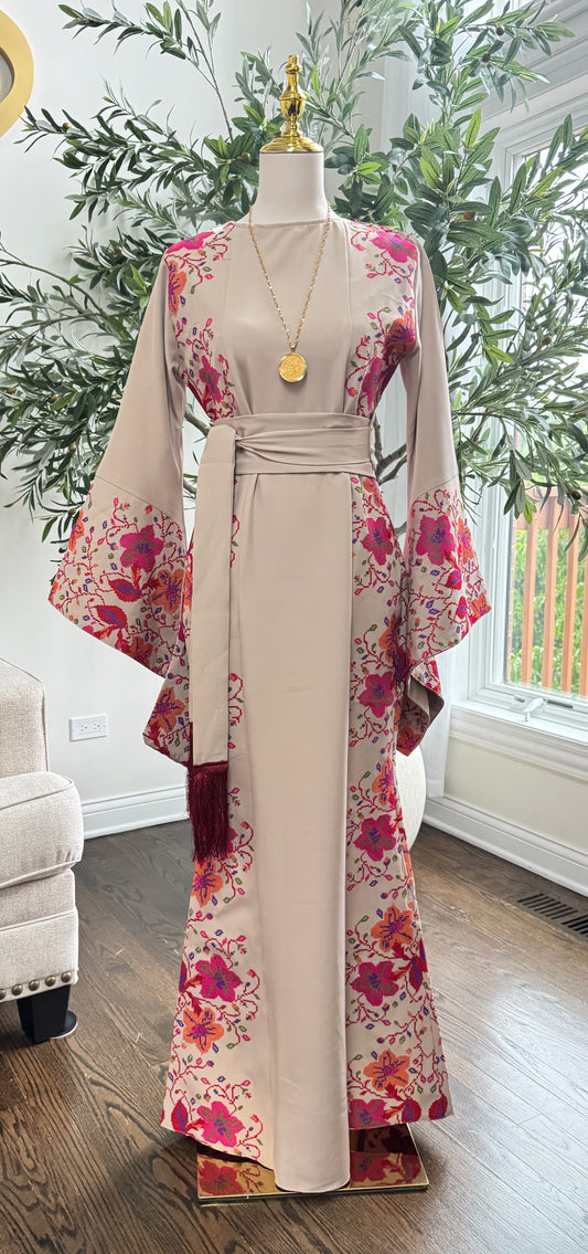 Embroidered Tatreez  Mermaid Thobe dress