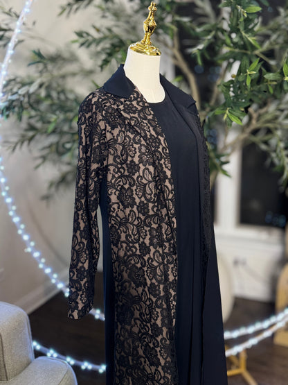 Formal Dantel Lace Abaya set