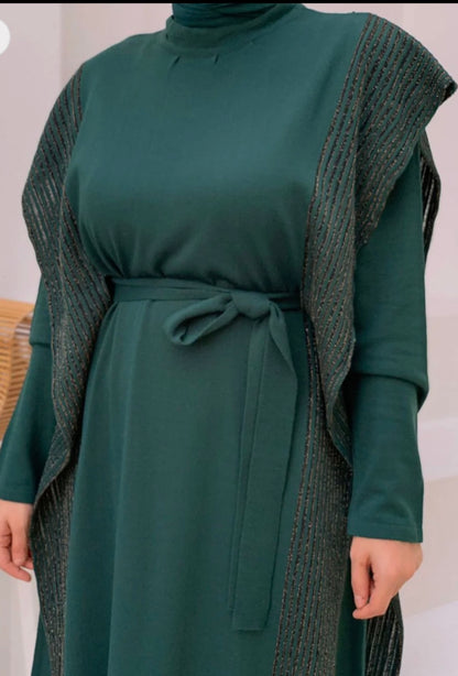 Glittery Knitwear Butterfly Dress set