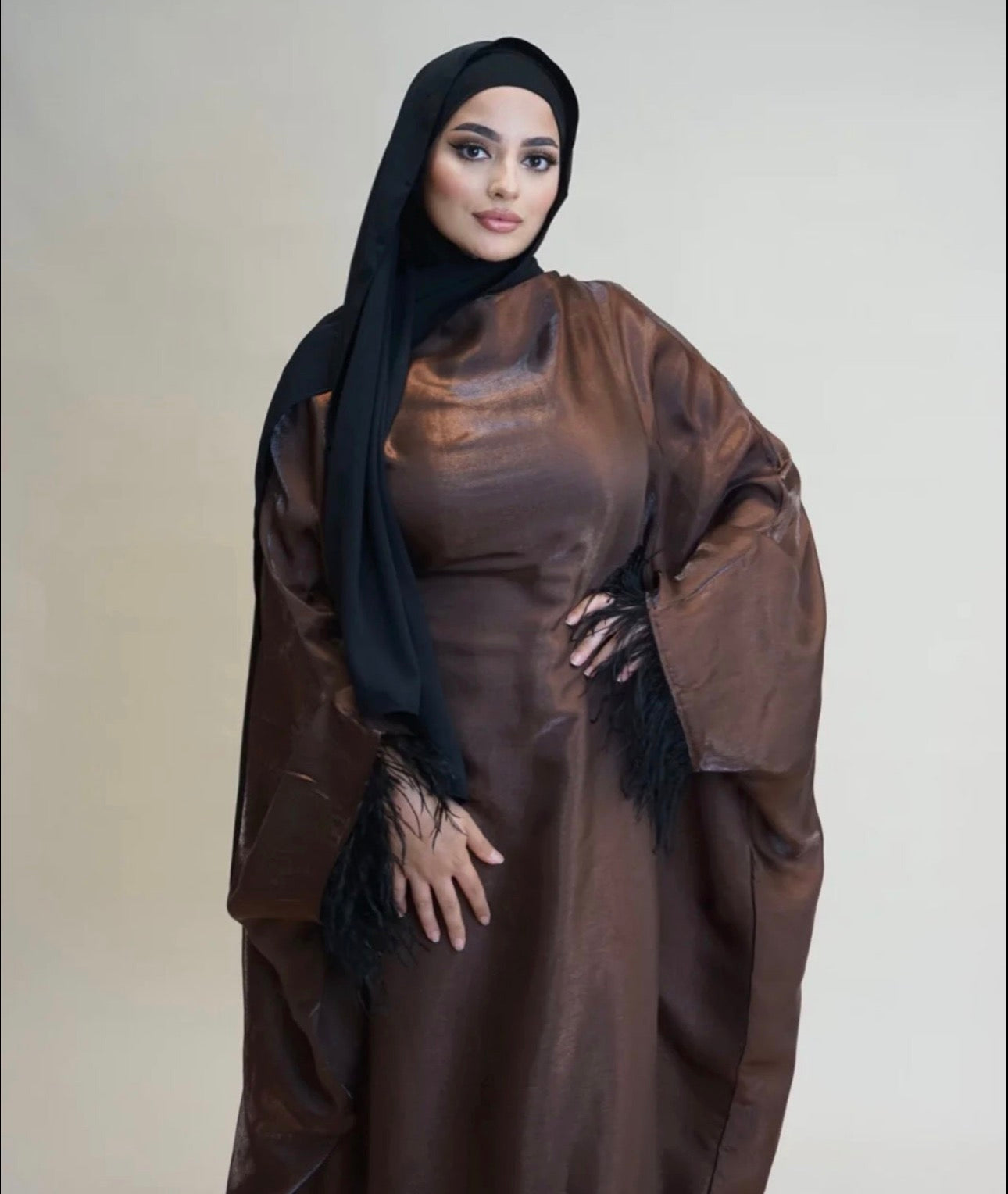 BUTTERFLY ABAYA - KHAKI
