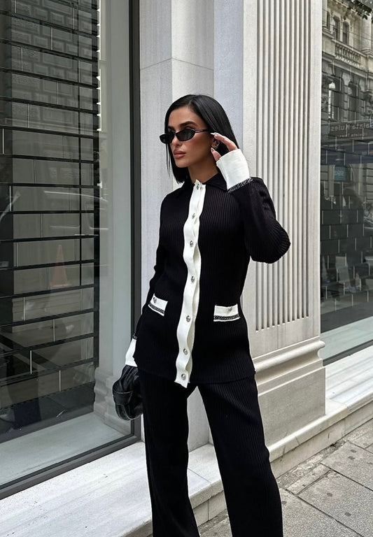 Classic Knit Co-Ord Pant Set