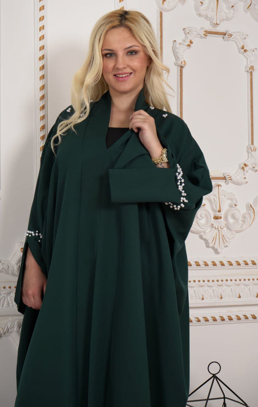 Plus Size Butterfly Pearl Abaya