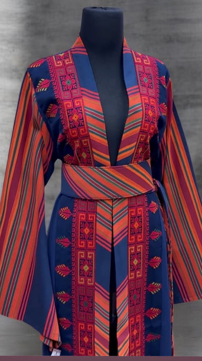 Palestinian Tatreez chamikh Bshit Cardigan abaya