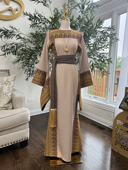 Luxurious Embroidered Tatreez Mermaid Thobe Dress via