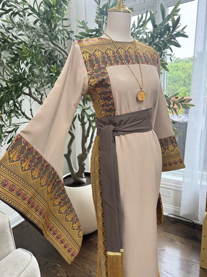 Luxurious Embroidered Tatreez Mermaid Thobe Dress via