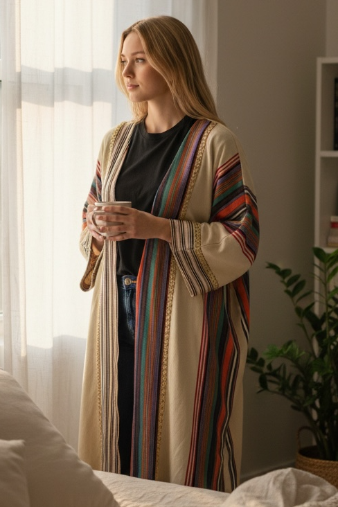 Butterfly oversized Crystal Beaded Modest traditional fabric shamigh Bisht Abaya set