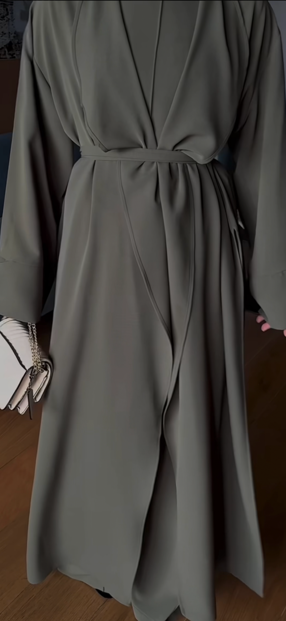 3 Pcs Modest Luxurious pants set with matching long cardigan abaya