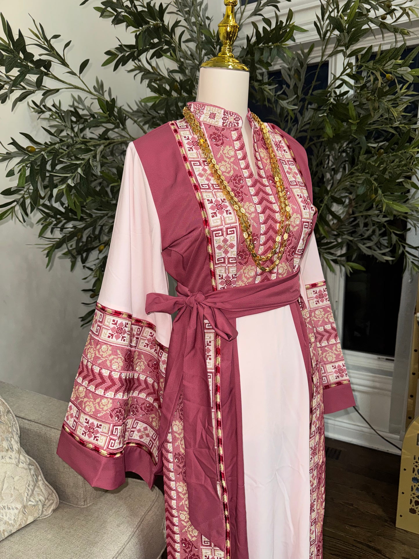 Palestinian Heritage Embroidered Tatreez Thobe