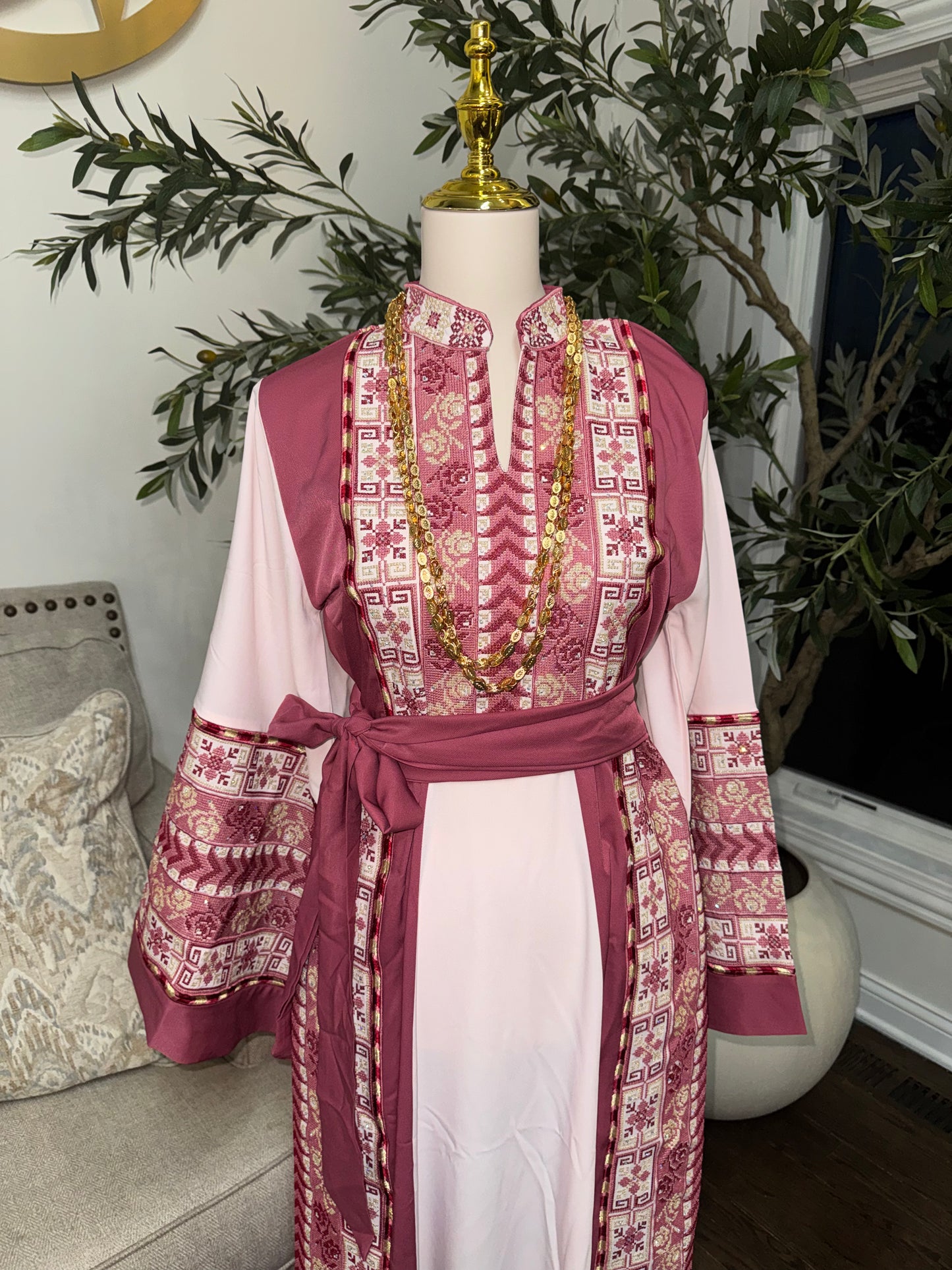 Palestinian Heritage Embroidered Tatreez Thobe