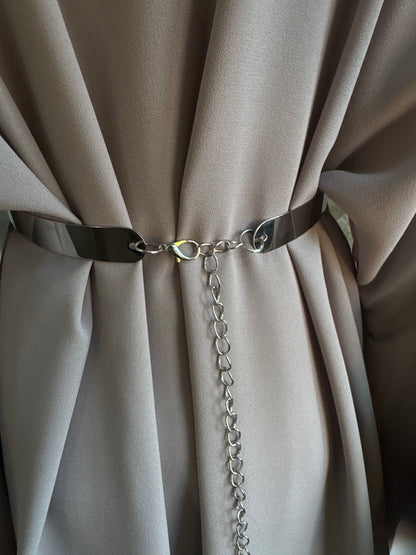 Metallic gold or Silver adjustable waist Belt