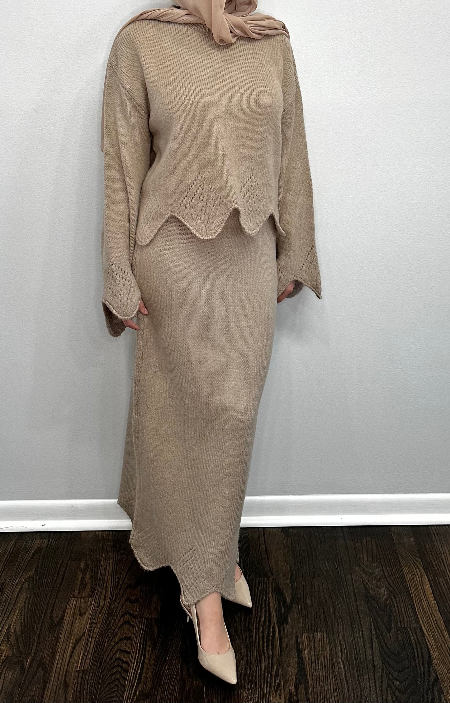 Knit Fabric Skirt Set