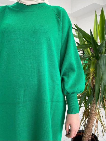 Maxi sweatshirt knit dress