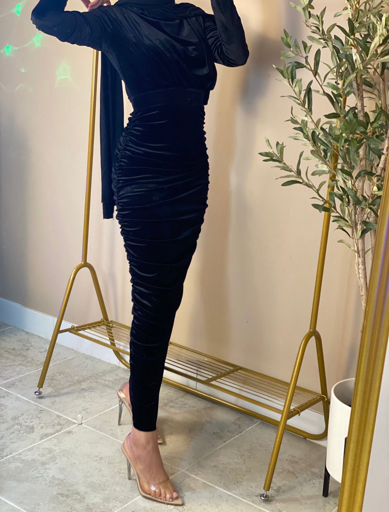 Velvet Maxi Evening Dress