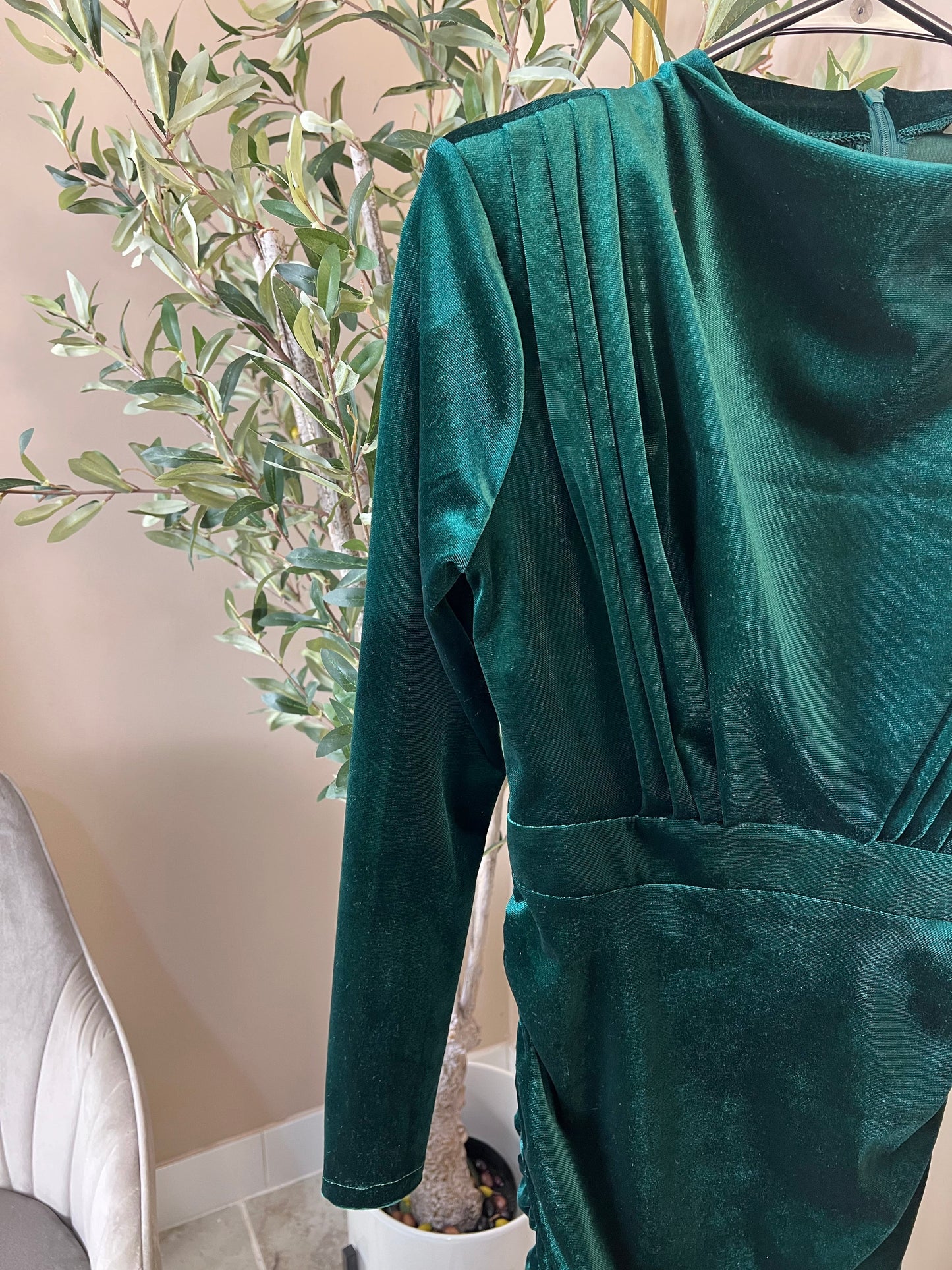 Velvet Maxi Evening Dress