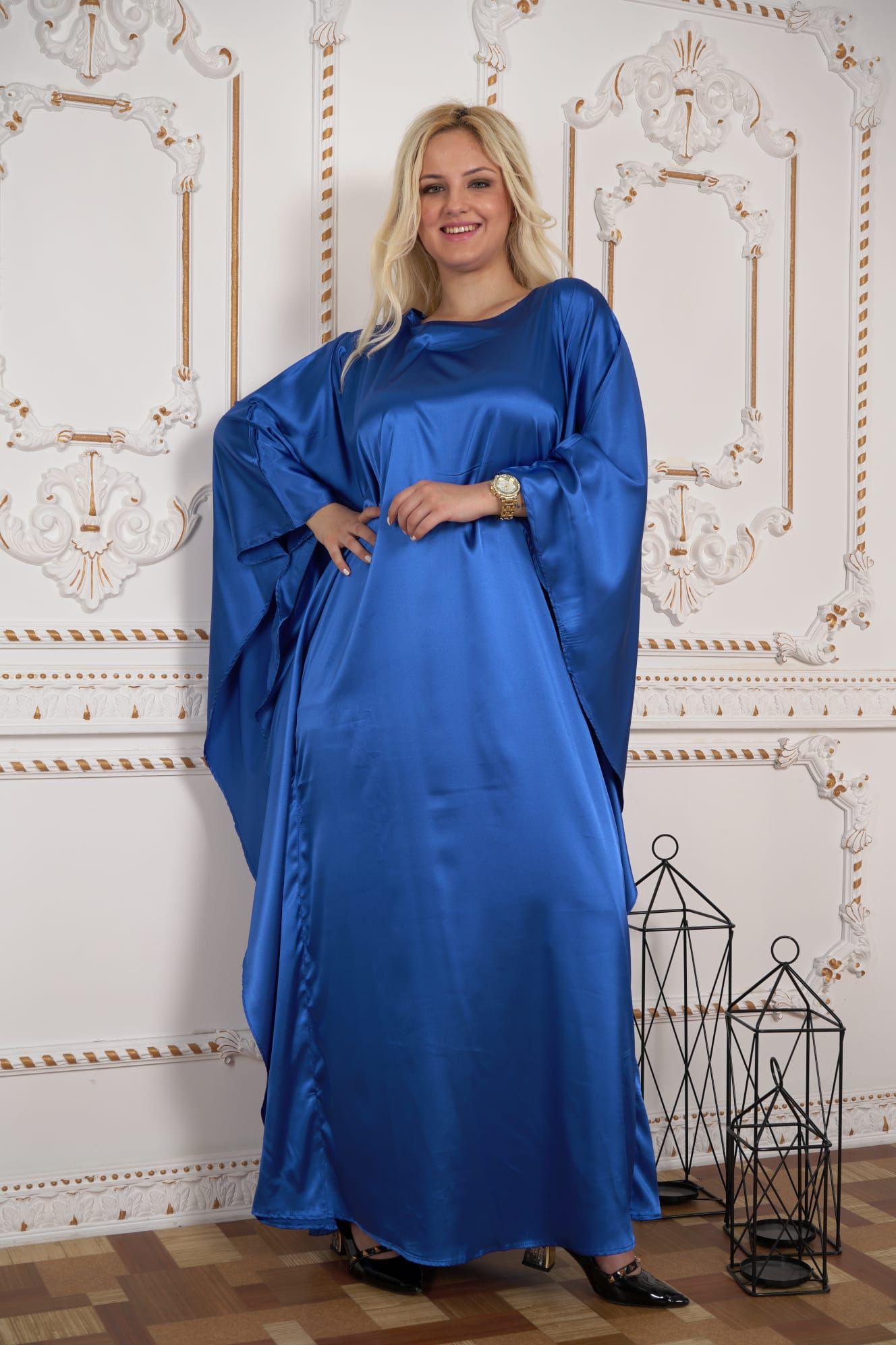 Satin Butterfly Abaya dress