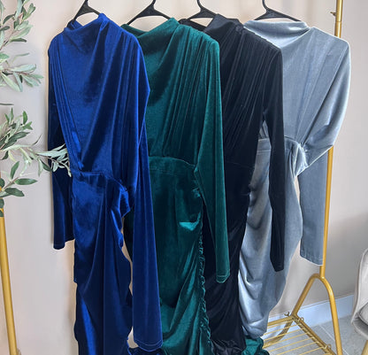 Velvet Maxi Evening Dress