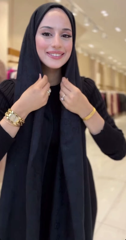 Chic Ribbed Maxi Black Knit Dress