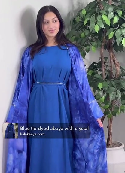 Set of 4 abaya tie-dyed with crystal
