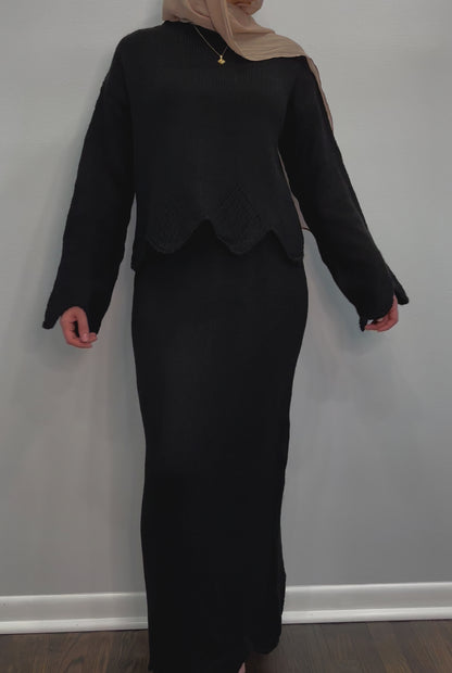 Knit Fabric Skirt Set