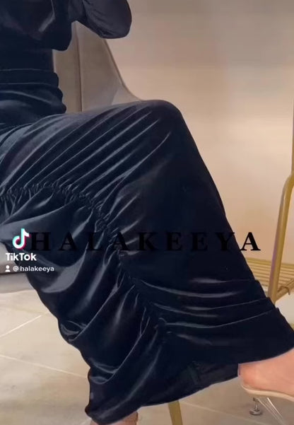Velvet Maxi Evening Dress