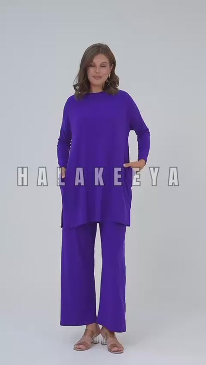 Long Sleeves Tunic and pants set With Pockets