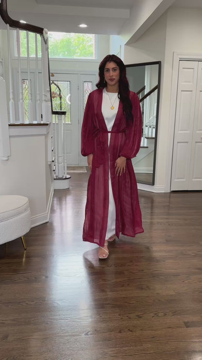 Luxurious two-piece rhinestones abaya