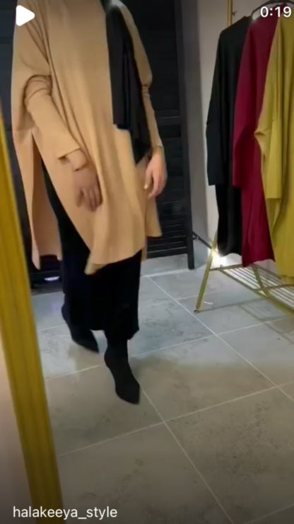 Long Sleeve Loose Casual Side Split Tunic Top Shirt