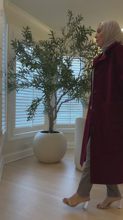 Everyday Modest Gray Two-Piece Set with Embellishments