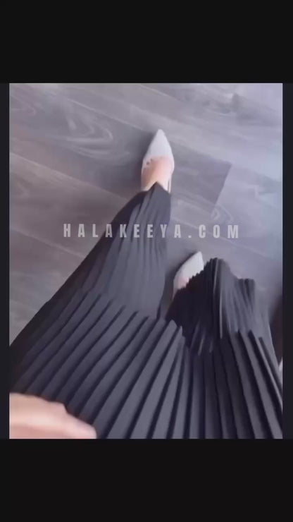 2 pcs Pleated wide casual solid color pants set